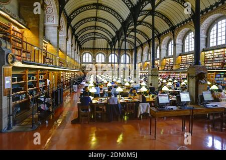 Bibliothèque de la Sorbonne, Université de Paris, France Banque D'Images