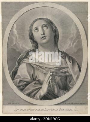 Mater Dolorosa, François de Poilly, Français, 1622 - 1693, Guido Reni, (Italien, 1575–1642), gravure sur papier, France, ca. 1670, Imprimer Banque D'Images