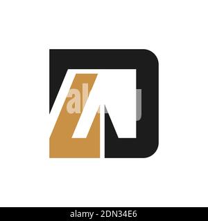 Logo zd de la lettre abstraite créative. Logo dz lié à la lettre. Illustration de Vecteur