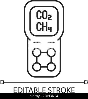Icône linéaire du détecteur de gaz Illustration de Vecteur