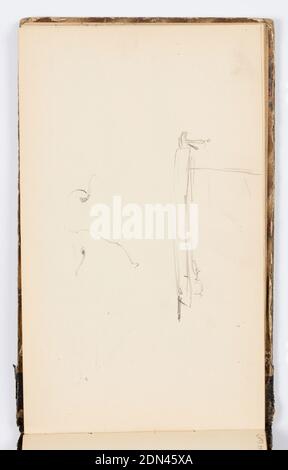 Sketchbook page, Kenyon Cox, cuisine américaine, 1856–1919, Graphite on Paper, États-Unis, 1875, albums (Bound) & books, Sketchbook folio, Sketchbook folio Banque D'Images