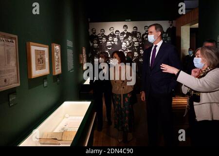 Madrid, Espagne. 17 décembre 2020. Le roi espagnol Felipe VI lors de l'inauguration de "Azaña: Intelectual y estadista, a los 8º años de su flecimiento en el exilio " exposition à Madrid le jeudi 17 décembre 202 crédit: CORDON PRESSE/Alamy Live News Banque D'Images