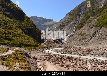 Fox Glacier sur South Island Nouvelle-Zélande Banque D'Images