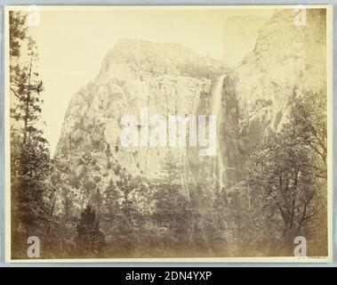 Pohono, Bridal Veil, Yosemite, imprimé argent, USA, ca. 1866, paysages, Photographie, Photographie Banque D'Images