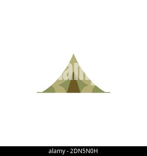 Camping tente touristique vecteur couleur. Signe simple, logo. Illustration de Vecteur