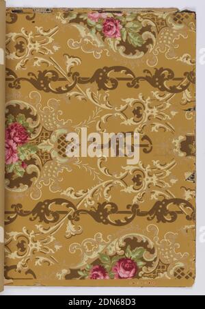 L.C. Orrell & Co., Livre n° 2, L. C. Orrell & Co., papier imprimé à la machine, échantillons comprenant des jeux de papiers pour flanc, frise et plafond assortis., Chicago, Illinois, États-Unis, 1906, Wallcoverings, Sample book, Sample Book Banque D'Images