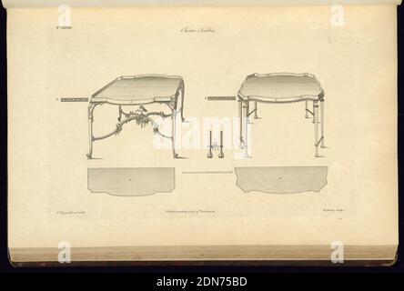 The Gentleman's and Cabinet-Maker's Director, Etching on off-White patching, England, 1755, Furniture, Print Banque D'Images