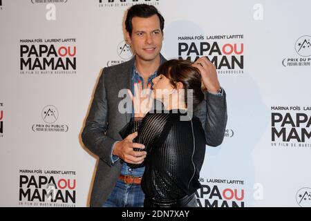 Laurent Lafitte et Marina Fois participant à la première de Papa ou Maman à Paris, France, le 26 janvier 2015. Photo d'Aurore Marechal/ABACAPRESS.COM Banque D'Images