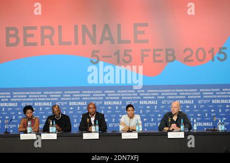 Lovely Kermonde Fifi, Alex Descas and Ayo attending the 'Meurtre a Pacot' Press Conference during the 65th Berlinale, Berlin International Film Festival, in Berlin, Germany on February 10, 2015. Photo by Aurore Marechal/ABACAPRESS.COM Stock Photo