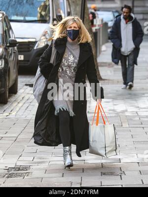 Kate Garraway a vu arriver aux studios Global radio de Londres. Banque D'Images