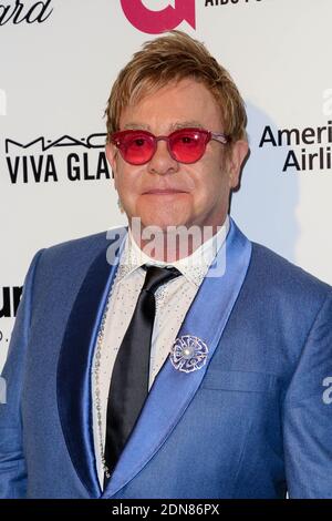 Elton John participant à la 23e fête de consultation des prix annuels de l'Académie Elton John AIDS Foundation, tenue à West Hollywood Park, Los Angeles, CA, États-Unis, le 22 février 2015. Photo par ABACAPRESS.COM Banque D'Images