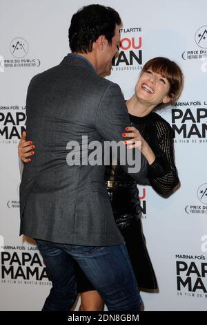 Laurent Lafitte et Marina Fois participant à la première de Papa ou Maman à Paris, France, le 26 janvier 2015. Photo d'Aurore Marechal/ABACAPRESS.COM Banque D'Images