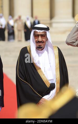 Salman Bin Abdulaziz Al Saud becomes New Saudi King after King Abdullah bin Abdulaziz has died, royal officials have announced, weeks after he was admitted to hospital. King Abdullah, who was said to be aged about 90, had been suffering from a lung infection. A statement early on Friday said his 79-year-old half brother, Salman, had become king. File photo : French Minister of Finance Michel Sapin receives Saudi Crown Prince Salman Bin Abdulaziz Al Saud (Saoud) at the Hotel des Invalides, in Paris, France, on September 1st, 2014. Photo by Ammar Abd Rabbo/ABACAPRESS.COM Stock Photo