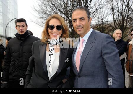 Marisa Berenson and Jean-Michel Simonian attending Vuitton's Fall-Winter 2015/2016 men's collection presentation held at Serre du parc Andre Citroen in Paris, France on January 22, 2015. Photo by Alban Wyters/ABACAPRESS.COM Banque D'Images
