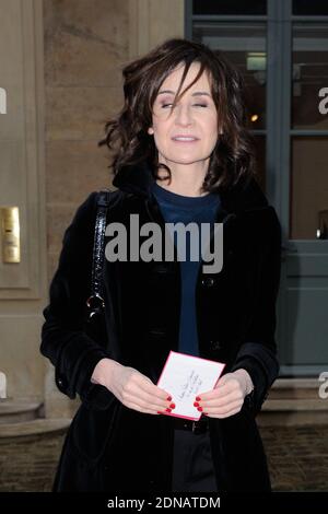 Valerie Lemercier attending Schiaparelli's Spring-Summer 2015 Haute Couture collection show held at Hotel d'Evreux in Paris, France, on January 26, 2015. Photo by Alban Wyters/ABACAPRESS.COM Stock Photo