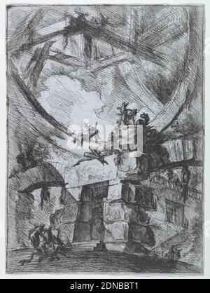 Carceri, n° 9, Giovanni Battista Piranesi, Italien, 1720–1778, Etching sur papier, Etat I ou II, Italie, 18ème siècle, imprimé Banque D'Images