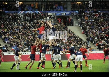 Action touch lors du match des six nations RBS entre la France et l'Écosse au Stade de France le 7 février 2015 à Paris, France.photo de Philipe Montigny/ABACAPRESS.COM Banque D'Images