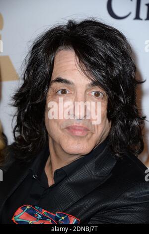 Paul Stanley et Erin Sutton assistent au Gala pré-GRAMMY et saluez les icônes de l'industrie en l'honneur de Martin Bandier à l'hôtel Beverly Hilton de Los Angeles, CA, Etats-Unis, le 7 février 2015. Photo de Lionel Hahn/ABACAPRESS.COM Banque D'Images