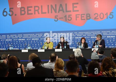 Le producteur Lauren Selig, le réalisateur Justin Kelly, James Franco participant à la conférence de presse « I am Michael » lors de la 65e Berlinale, Berlin International film Festival, à Berlin, Allemagne, le 09 février 2015. Photo d'Aurore Marechal/ABACAPRESS.COM Banque D'Images