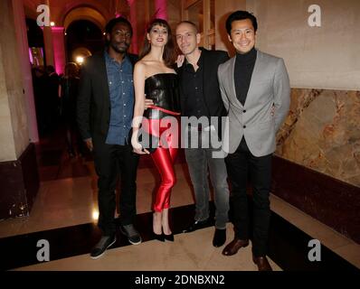 Exclusif - Noom Diawara, Frédéric Bel, Medi Sadoun et Fred Chau participant à la 22ème cérémonie des Trophées du film Francais qui s'est tenue au Palais Brongniart à Paris, France, le 12 février 2015. Photo de Jerome Domine/ABACAPRESS.COM Banque D'Images