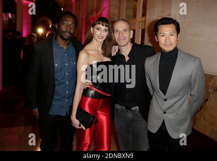 Exclusif - Noom Diawara, Frédéric Bel, Medi Sadoun et Fred Chau participant à la 22ème cérémonie des Trophées du film Francais qui s'est tenue au Palais Brongniart à Paris, France, le 12 février 2015. Photo de Jerome Domine/ABACAPRESS.COM Banque D'Images