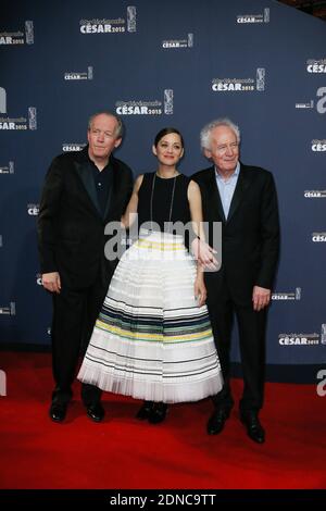 Marion Cotillard, Jean-Pierre and Luc Dardenne arriving at the 40th Annual Cesar Film Awards ceremony held at the Theatre du Chatelet in Paris, France on February 20, 2015. Photo by Bernard-Briquet-Gouhier/ABACAPRESS.COM Stock Photo