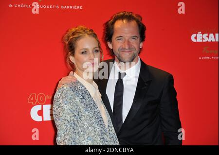 Odile d'Oultremont, Stephane de Groodt arrivant pour le dîner de gala à la suite de la 40e cérémonie des césarals du film (Prix du cinéma français), qui s'est tenue au restaurant du Fouquet à Paris, en France, le 20 février 2015. Photo d'Alban Wyters/ABACAPRESS.COM Banque D'Images