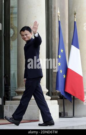 Entrepreneur chinois et fondateur du groupe de vente au détail Internet Alibaba, Jack Ma arrive à l'Elysee Palace avant une rencontre avec le Président français, à Paris le 18 mars 2015. Photo de Stephane Lemouton/ABACAPRESS.COM Banque D'Images