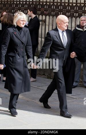 Louis Bodin et son épouse Claire Depeuille-Bodin assistant à l'église Saint-Severin à Paris, le 30 mars 2015. Photo de Audrey Poree/ABACAPRESS.COM Banque D'Images