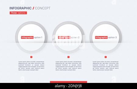 Stylish vector infographic concept template. Three options Illustration de Vecteur