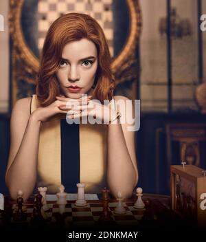 ANYA TAYLOR-JOY in THE QUEEN'S GAMBIT (2020), directed by ALLAN SCOTT and SCOTT FRANK. Credit: FILMCRAFT/WONDERFUL FILMS/NETFLIX / Album Stock Photo