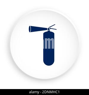 extincteur de style néomorphisme sur fond blanc. Lutte contre les incendies. Vecteur Illustration de Vecteur