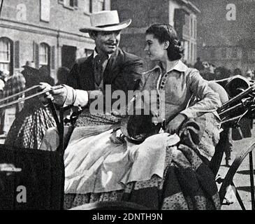 Photo de Clark Gable (1901-1960) et de Vivian Leigh (1913-1967) de 'Gone with the Wind'. Banque D'Images