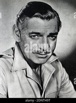 Photograph of Clark Gable (1901-1960) an American film actor. Stock Photo