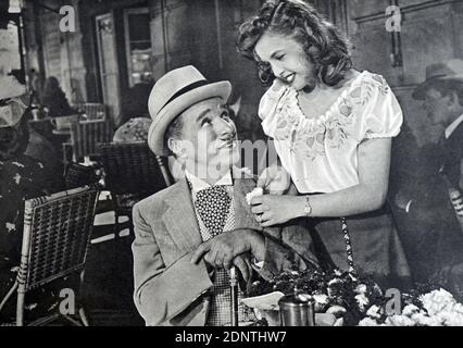 Film encore de 'Monsieur Verdoux' avec Charlie Chaplin, Martha Raye, Marilyn Nash et Mady Correll. Banque D'Images