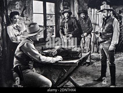 Film encore de 'Cheyenne' avec Dennis Morgan, Jane Wyman, Janis Paige, Arthur Kennedy et Bruce Bennett. Banque D'Images