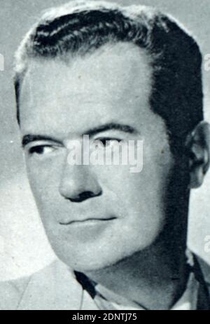 Photographie de Frank Lovejoy (1912-1962) un acteur américain de la radio, du cinéma et de la télévision. Banque D'Images