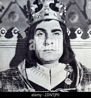 Film encore de 'Richard III' avec Laurence Olivier, Ralph Richardson, John Gielgud et Claire Bloom. Banque D'Images