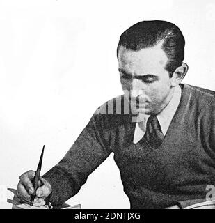 Photographie de Walt Disney (1901-1966) un entrepreneur, animateur, écrivain, acteur vocal et producteur américain. Banque D'Images