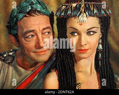 Photo de Claude Rains (1889-1967) et de Vivien Leigh (1913-1967) de 'Caesar and Cleopatra'. Banque D'Images