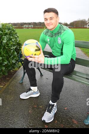 Tranent, Ormiston, East Lothian.Scotland. UK 18 décembre 20 Conférence de presse Hibernian Kyle Magennis pour Scottish Premiership match avec Dundee Utd crédit: eric mccowat/Alay Live News Banque D'Images