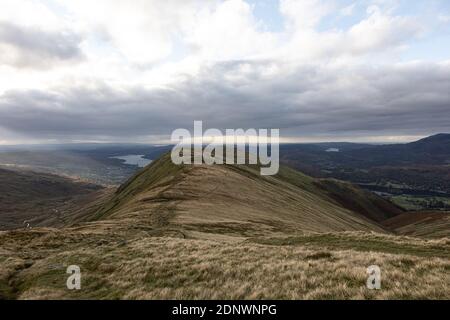 Vue depuis le Fairfield Horseshoe, Ambleside, Lake District Banque D'Images