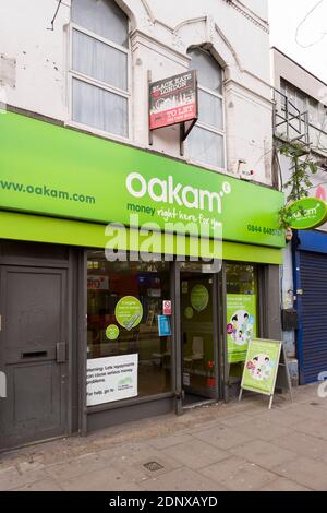 Pay day loan shop. Walworth Road, Southwark, London, UK.  A cap on the amount that payday lenders can charge their customers has been announced by the City regulator.  Financial Conduct Authority (FCA), has announced new regulations for payday loans companies. The rates will be capped at 0.8% of the amount borrowed a day, the changes will come into force from January 2015. Pay day loan shop.  Walworth Road, Southwark, London, UK.  11 Nov 2014 Stock Photo