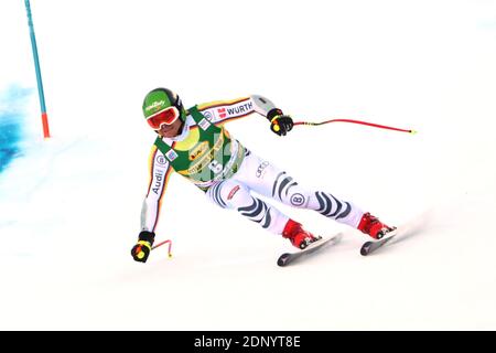 Groden, Italie. 18 décembre 2020. Coupe du monde de ski alpin FIS - Covid-19 Outbreak - 2e événement Super-G masculin le 18/12/2020 à Val Gardena, Gröden, Italie. En action Andreas Sander (GER) (photo de Pierre Teyssot/ESPA-Images) crédit: European Sports photo Agency/Alay Live News Banque D'Images