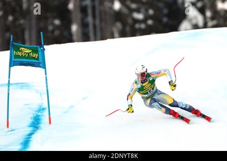 Groden, Italie. 18 décembre 2020. Coupe du monde de ski alpin FIS - Covid-19 Outbreak - 2e événement Super-G masculin le 18/12/2020 à Val Gardena, Gröden, Italie. En action Aleksander Kilde (NOR) (photo de Pierre Teyssot/ESPA-Images) Credit: European Sports photo Agency/Alay Live News Banque D'Images