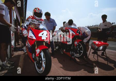 Michael Doohan, (AUST), Honda 500, GP 1994, circuit Mugello Banque D'Images