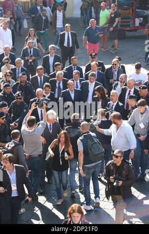 Ex primo ministro italiano Silvio Berlusconi a Capri ottobre 2017 - l'ancien Premier ministre italien Silvio Berlusconi à Capri Banque D'Images