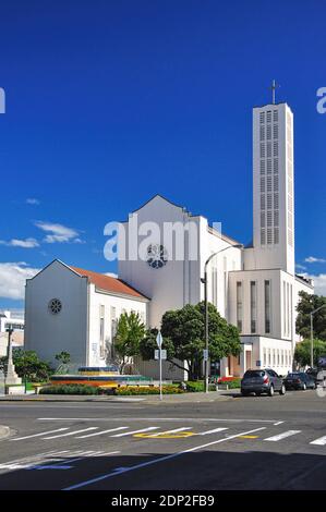 St.John's Anglican Cathedral, rue Hastings, Napier, Hawke's Bay, île du Nord, Nouvelle-Zélande Banque D'Images