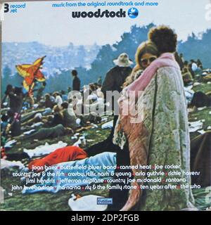 Woodstock 69 film original Soundtrack 3LP 12  VINYLE 05 - Housse Vintage Vinyl Record Banque D'Images