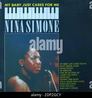 Nina Simone - mon bébé se soucie juste de moi, l'or d'hier YDG 15718, 1987 - Vintage vinyle album couverture Banque D'Images